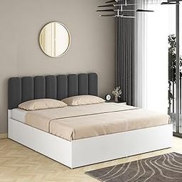 A GLOBIA CREATIONS Prime King Bed with Four Box Storage, Engineered Wood | Stylish & Durable | Grey Finish | Knock-Down Delivery | 36 Months Warranty-image-68