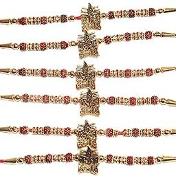 Traditional Rakhi Set of 6 with Designer Rakhis and Roli Chawal – Complete Raksha Bandhan Gift for Brothers-image-76