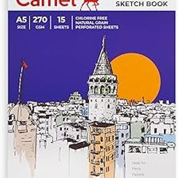 Camel Premium A5 Sketch Book 270 GSM, 15 Sheets-22
