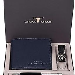 Sherlock Blue Leather Wallet, Keyring & Pen Combo Gift Set for Men-picture-34