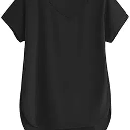 the blazze Pure 100% Cotton Oversized Loose Baggy Fit Round Neck with Drop Shoulder Half Sleeves Boyfriend T-Shirt Combo for Women & Girls VB1-picture-4