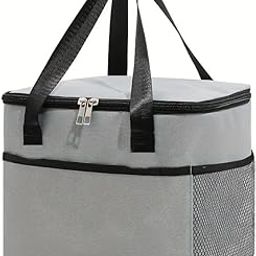 BLAPOXE Waterproof Insulated Fordable Bag, Backpack with Adjustable Shoulder Strap, Tote Bag with Zipper, Delivery Bag for Food for Picnic Beach Travel Bag (Multi Color)-image-54