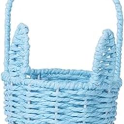 THE STYLE SUTRA Easter Bunny Basket Easter Decor Flower Girl Basket for Kitchen Home Camping Blue-image-13