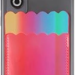HAMSTER London Holo Phone Pocket | Stylish Adhesive Phone Pocket for Cards & Cash | Holographic Design (Rainbow)-image-2