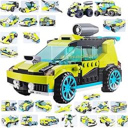 Galaxy Hi-Tech Architect Block 30 in 1 Rocket Rally Racing Cars Building Blocks 241+ Pieces Creative Construction Toy for Kids DIY Brick Robot Jet Ship Models Play Build Skill Ideal for Boys & Girls-9