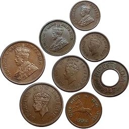 COINIACS 6 Years And Up Rare Historic Gift Set Of 8 Coins, British India Collectable Copper Coins In Excellent Condition For Gifting And Collection-31