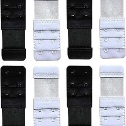 � Bra Hook Extender-2 Hook - 3 Rows (with Extra Elastic) Save Your Bra Increase (Black,White (Pack of 8))-image-18