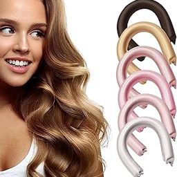 6 Pack Heatless Hair Curler, Heatless Curls Overnight for All Hair Types, Hair Rollers for Blowout Look Long Hair, Curls Satin Jumbo Flexi Rods to Sleep in (B, Large)-image-26