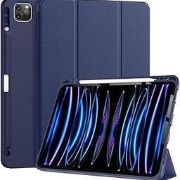 ProElite Smart Case for iPad Pro 12.9 inch 2022/2021 6th/5th Generation [Auto Sleep/Wake Cover] [Pencil Holder] [Soft Flexible Case] Recoil Series - Dark Blue-image-14