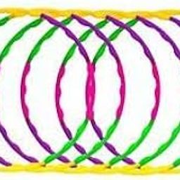 Optimus Set of 6 Hula Hoop Ring Hoola Hoop Hulla Hoop Hoopa Exersice Fitness Rings for Adults Kids Women - Adjustable 8 Interlocking Pcs-image-97