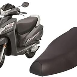 generic KSHEERI Activa 6G Scooty Seat Cover Protect from Rust and Dust, PU Leather Waterproof Durable Seat Cover (Black)-picture-5