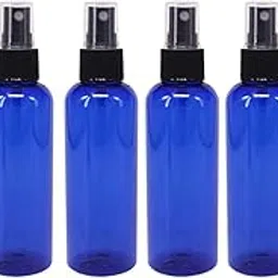hunky dory 100ml Empty Plastic Blue Refillable Fine Mist Black Spray Bottle for Saloon,Costemic, Hand Sanitizer, Toner, Perfume, Lotion, Oil, Travel use. (Pack of 6)-picture-43