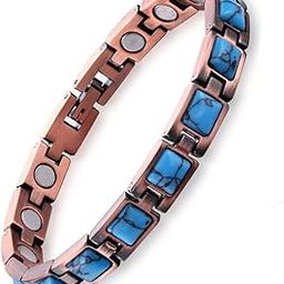 Women's Retro Detachable Magnetic Bracelet with Natural Stone – Unisex Zinc Alloy Design-image-47