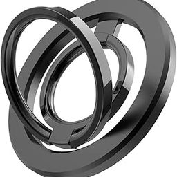RIGGEAR Magnetic Phone Grip for Magsafe Dual Ring Holder with 2-Way Adjustable Stand (2 in 1) Compatible with Magsafe iPhones, Cases and Android Phones (Free Metal Ring Included)-3
