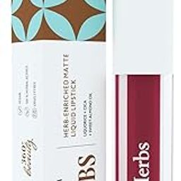 Just Herbs Ayurvedic Creamy Matte Long Lasting Liquid Lipstick, Lightweight & Hydrating Lip Colour with Liquorice & Sweet Almond Oil - Plum Rose-4