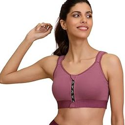 Full Coverage Front Open High Impact Posture Correcting Sports Bra-NYK907-Grape-34D-image-99