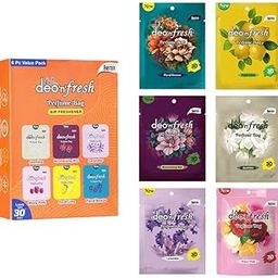 DEO 'N' FRESH Air Freshener Pack Of 6 |Pocket Bathroom Freshener| Assorted Fragrance| Last Up To 30 Days|Odour Control,Powder-image-37