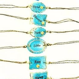 Men Handmade Customized Resin Rakhi For Brother | Rakhi With Shree Ganesha | Rakhi With Om Namah Shivay | Rakhi With Jai Shree Krishna | Rakhi For Bhaiya, Brother | Rakhi (Total 4 Rakhi's In 1 Order)-image-17