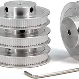 Yeebyee 2GT Pulleys 80 Teeth 5mm Bore 80T Timing Belt Pulleys Synchronous Wheel Aluminum for Width 6mm Belt 3D Printers Parts, 4pcs/Pack(Size: 80T-5mm Bore)-9
