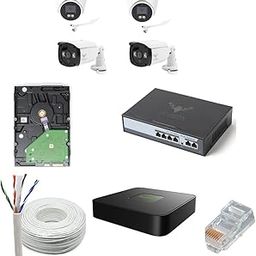 5MP CCTV IP Camera Full Set, 2 Bullet,2 Dome 5 Channel NVR, 4 Port POE, 1TB Hard Disk, Cat6 Cable, 8 RJ45 Connector-22