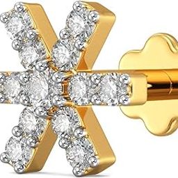 joyalukkas 18k (750) yellow-gold Nose Pin for Women-picture-3