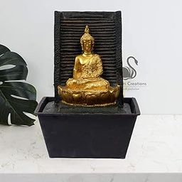 Saraswati Creations Tabletop Fountains Decor for Home 12 inches in Size (Budd Back)-image-21