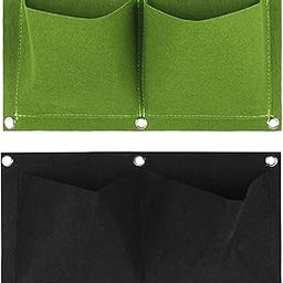 ATORSE Wall Hanging Planting Bag Utility Flower Container for Balcony Doorway Patio Green-image-49