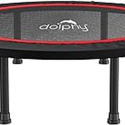 Dolphy 40" Foldable Mini Trampoline, Fitness Trampoline with Safety Pad, Stable & Quiet Exercise Rebounder for Kids Adults Indoor/Garden Workout-image-27