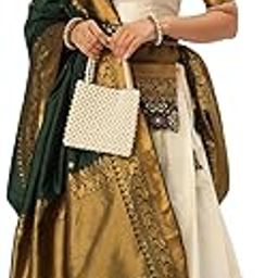 Latest South Indian Style Unstitched Half Saree for Women-image-4
