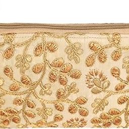 Heart Home Embroidery Women Hand Purse Wallet For Party, Wedding, Dating (Cream) (HS39HEARTH022028)-19