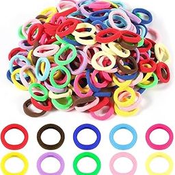 Diversa Small Hair Elastics Kids Hair Bands Baby Girl Hair Rubber Bands Tiny Ponytail Holders Soft Mini Hair Ties (Neon Multicolor, Pack of 100 Pcs)-image-78