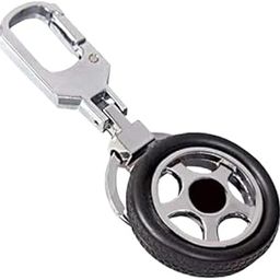 DiHAWK Spinning Tyre Rotary Wheel Locking Metal Premium Keychain for KIA Car Models/Keyring/Car Key Ring/Key Chain for Car and Bikes - Metal Silver-image-18