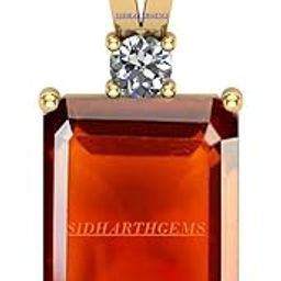 6.25 Ratti 5.47 Carat Hessonite Garnet Stone Ashtdhatu Pendant Original and Certified by GGTL Natural Gomed Gemstone Unheated and Untreated for Astrological Purpose-image-42
