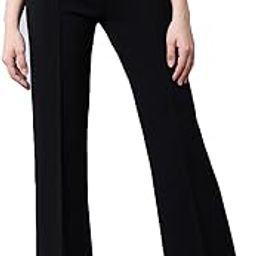 Cotton Blend Bootcut Parallel Trouser Pants for Women Regular Fit, Bellbottom Straight Pants for Womens-image-99
