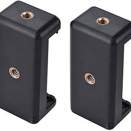 HUMBLE Universal Monopod Holder Clip for Mobile Camera Holder and Tripod Mount Holder- Black (Pack of Two)-24