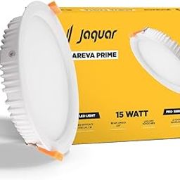 Jaquar 15W Areva Prime Round Downlight with Aluminum housing | 5 Year Warranty | Warm White (3000k) Sleek Backlit Design | Recessed Mounted False Ceiling | 105 mm Cutout |120x28 mm (Pack 1)-image-10