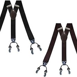 ™ Casual Men Women Suspenders Clip Buttons Back Belt Unisex Adults Heavy Duty Black | Suspenders Braces | Mens Accessories-image-53