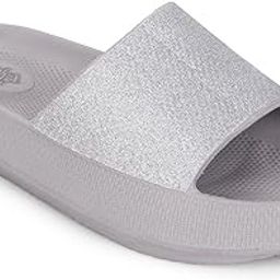 liberty A-HA COMFYWALKL Slides for Women - Grey & Pink | Casual Slip-on Flip-Flops/Slider Footwear, Lightweight EVA Sole – Casual Outdoor Chappal, Monsoon, Rainy Season Footwear for Women-picture-0