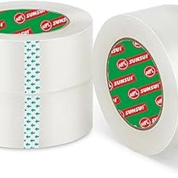 AIPL Heavy Duty Gold Category Clear Packing Tape, Packaging Tape Refill Rolls, 3 Rolls 48MMX65MTR for Sealing, Moving, Shipping, Office&Storage-26