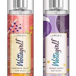 Layer'r Wottagirl Body Splash Combo Pack Of 2 - Mandarin Twist 60Ml And French Peony 60 Ml, Spray,Women-13