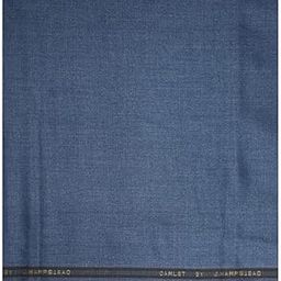 BLUE COLOURED TERRON RAYON UNSTITCHED SUIT FABRIC - 3.75 METRES - VV3874-35