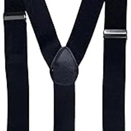 calixto Premium Black Suspenders for Men – Adjustable Elastic Y-Back Braces with Heavy Duty Metal Clips – Classic Formal Wedding Tuxedo Business Office Party Casual Retro Vintage Costume Accessory-picture-14