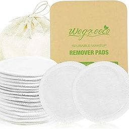 Cotton Rounds Reusable 16 Packs - Reusable Bamboo Makeup Remover Pads for face - Reusable Facial Pads Reusable Facial Cotton Rounds with Laundry Bag (Bamboo Velour, White)-image-45