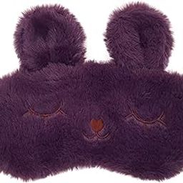 Jenna™ Cute Sleeping Eye Shade Mask Cover for Insomnia, Meditation, Puffy Eyes and Dark Circles Fur Bunny Purple-12
