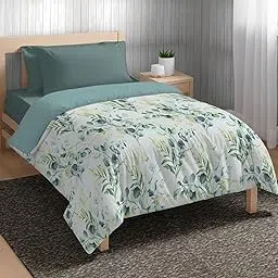 THE HAPPY POD EasySnug Single Dohar | All-Season Lightweight Dohar (80 GSM) - 1.45 m x 2.28 m (60 in x 90 in) | Floral - Green | 100% Brushed Microfiber-picture-48