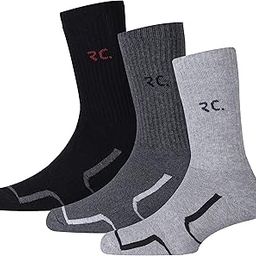 Men's Soft Warm Calf Length Cotton Thick Towel-Cushion Thermal Winter Wear Multicolored Socks(Pack of 3 Pairs)(Free Size)-image-96