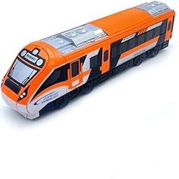 Amisha Gift Gallery Nav Bharat Blue Express Pull Back Toy Train, Toy Train Set with Tracks, Car & Remote Control for Boys 1-5 Years – Kids Gifts, Baby Toys, Metro & Bus Included-33