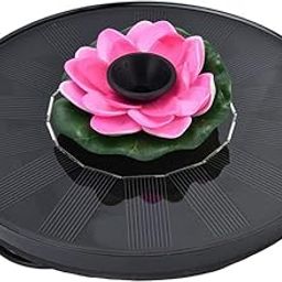 Homehop Solar Waterfall Fountain for Home,Garden Lotus Flower Shaped Floating Brushless Water Pump for Aquarium, Fish Pond, Garden, Outdoor Decor (Pink 8 Nozzles-ABS)-image-66