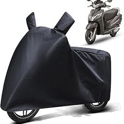 FABTEC Waterproof Scooty Body Cover Compatible with Honda Activa 125, A1 (Black)-19