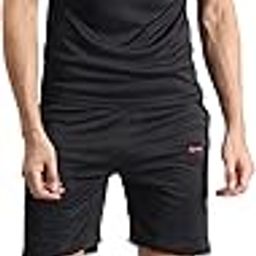 AA BIGBULL Men's Soft Lycra Sleepwear & Loungewear Set - Regular Fit Round Neck Tee with Classic Pajama Shorts (Standard, Black, L)-image-26